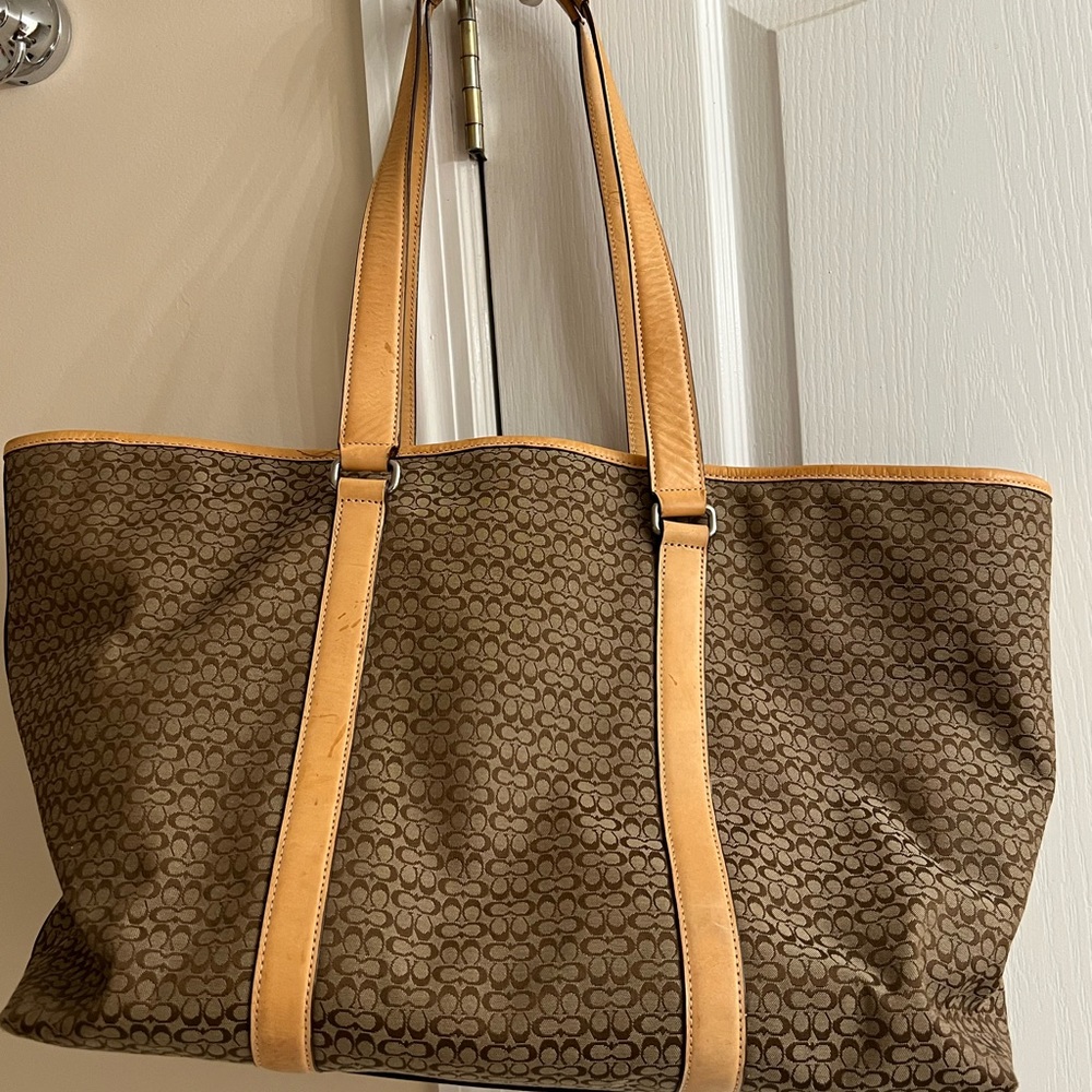 Coach overnight travel bag.